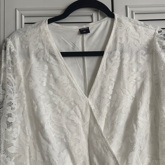 NIP Cicidudu White Lace Long Sleeve Dress Size 2XL - Picture 3 of 6